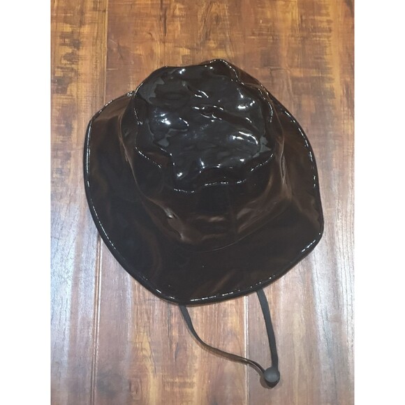 Mokati Ladies Adjustable One-Size Black Vinyl Bucket Hat - NWOT - New! main image 5